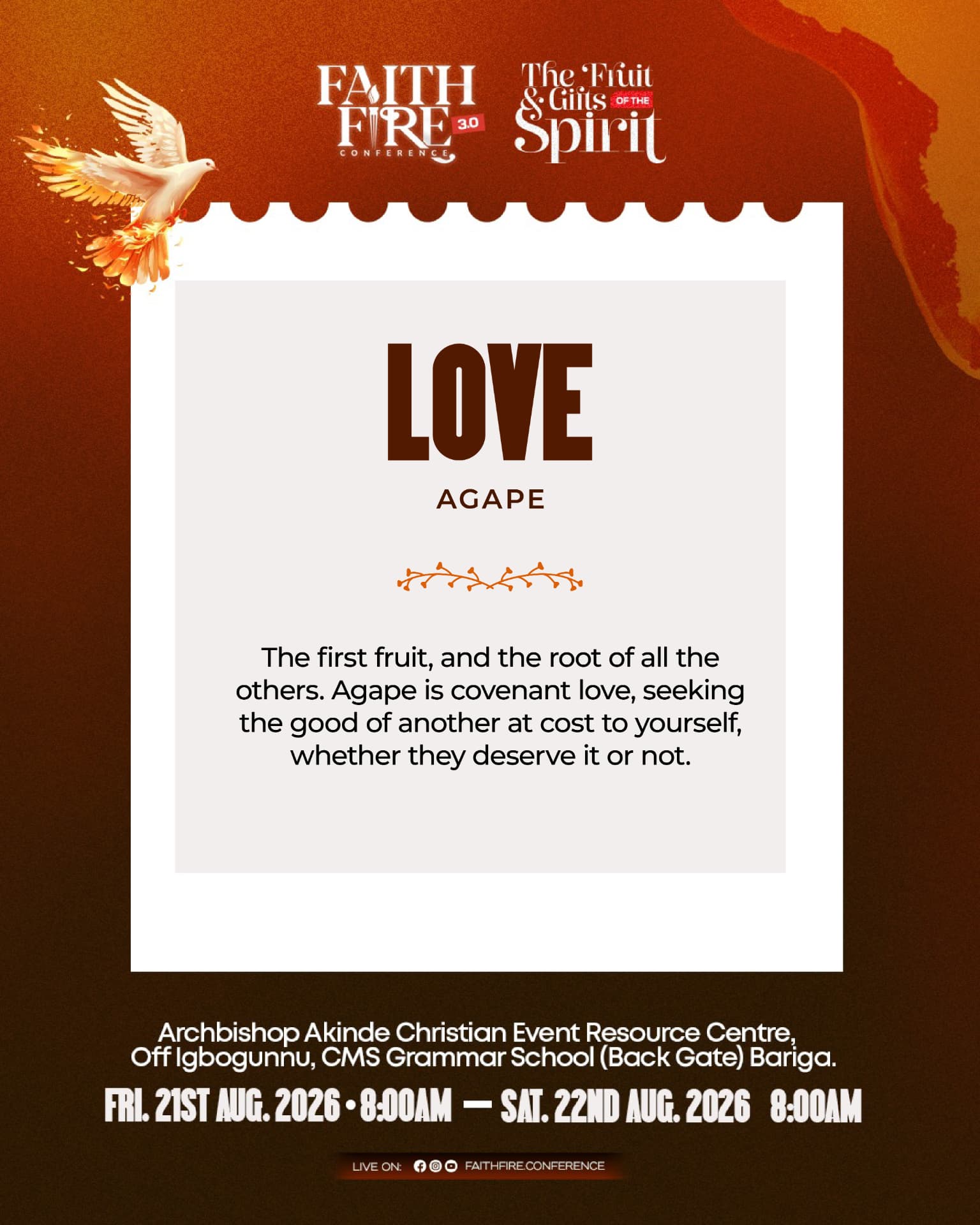 Love (Agape) — fruit of the Spirit